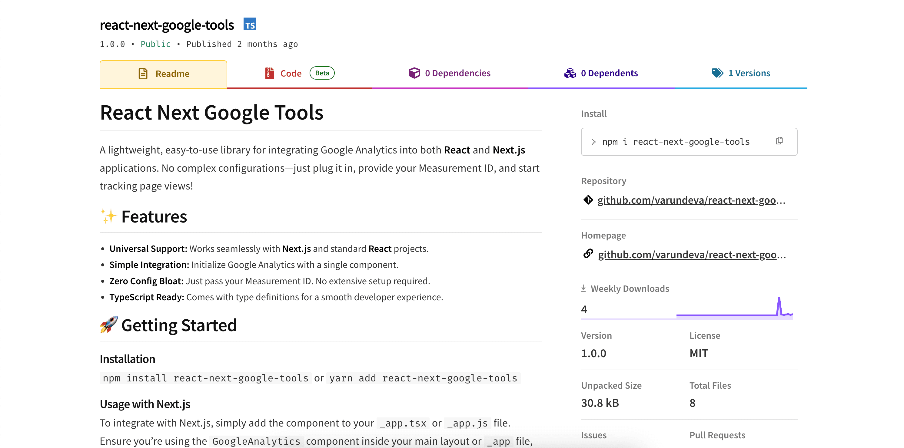 React Next Google Tools Preview